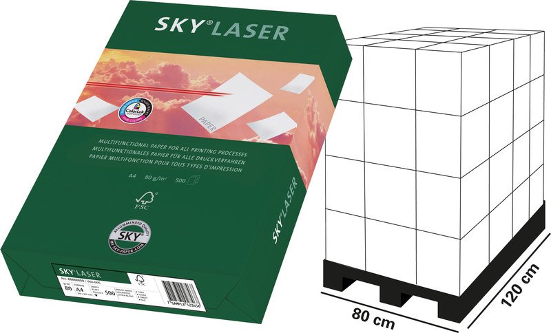 Sky Laser Universalpapier FSC A4 80gr à 500 Pic1