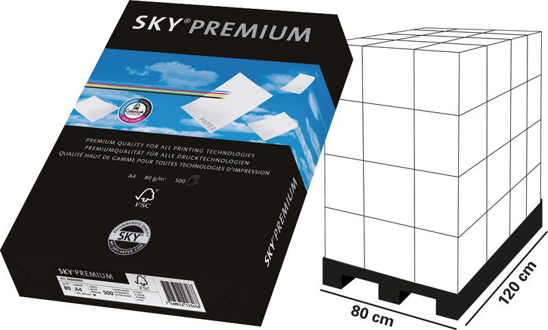 Sky Premium Universalpapier FSC A4 80gr à 500 Pic1