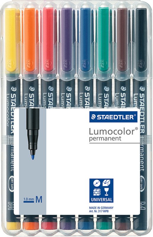 Staedtler Lumocolor 317 M OHP Marker 8er Etui Pic1