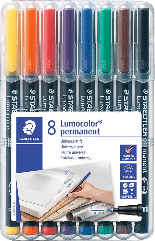 Staedtler Lumocolor 318 F OHP Marker 8er Etui Pic1