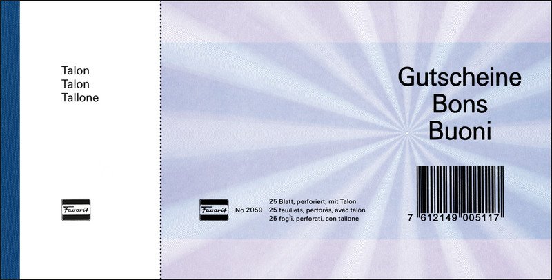 Favorit Geschenk-Gutschein 21 x 10,5cm à 25 Pic1