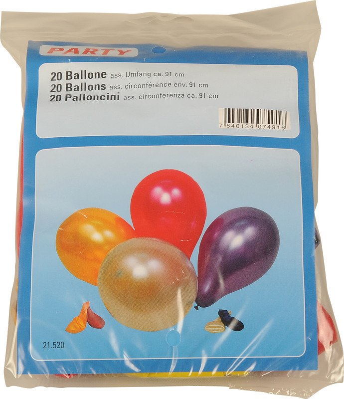 Party Ballone rund metall.91cm 20Stk Pic1