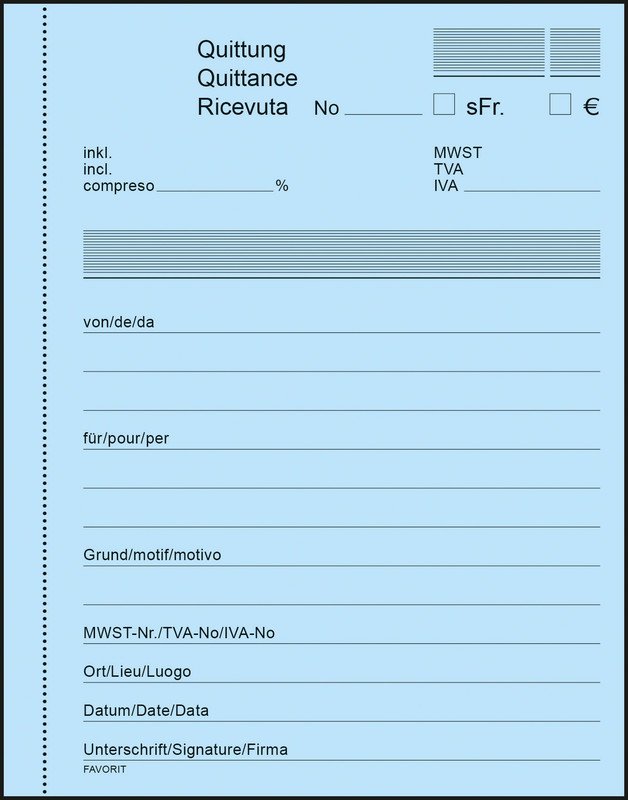 Favorit Quittungen A6 100x2 D/F/I Pic2