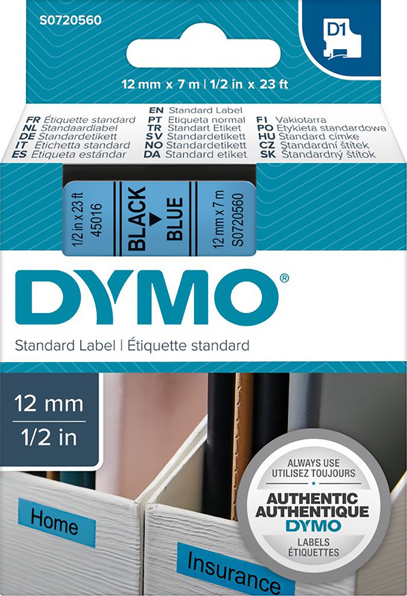 Dymo Schriftband-Kassette 12mmx7m Pic1