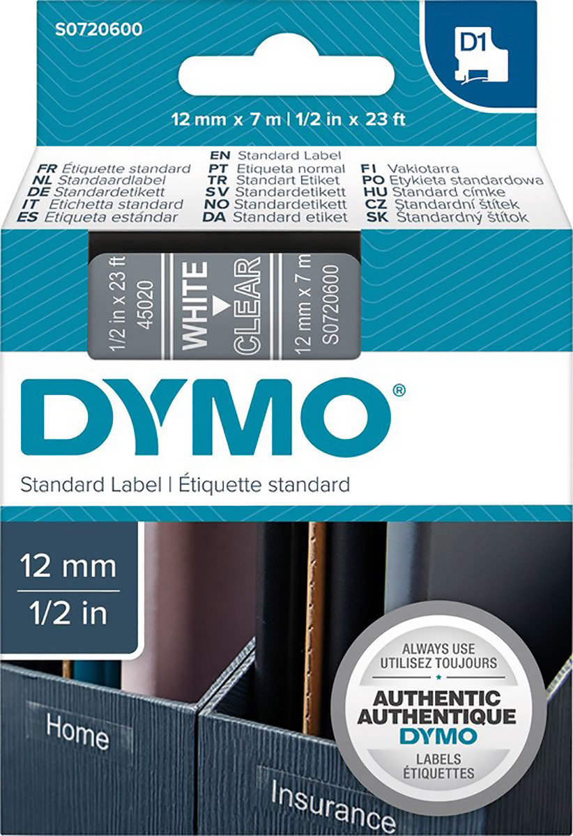 Dymo Schriftband-Kassette 12mmx7m Pic1