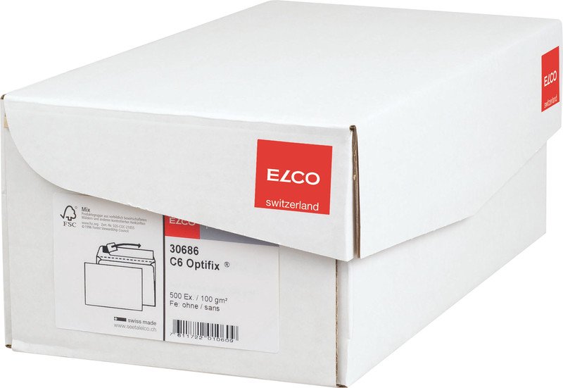 Elco Couvert Premium FSC C6 100gr ohne Fenster à 500 Pic3