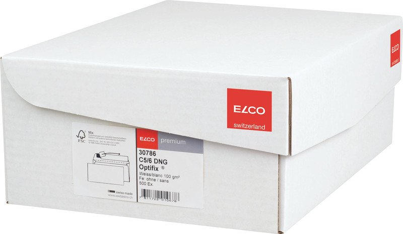Elco Couvert Premium FSC C5/6 100gr ohne Fenster à 500 Pic3