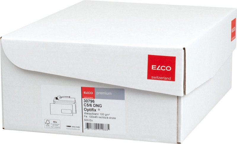 Elco Couvert Premium FSC C5/6 100gr Fenster rechts à 500 Pic3