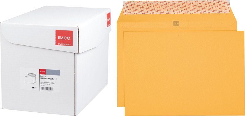 Elco Couvert Gelb Bank Recycling C4 120gr ohne Fenster à 250 Pic1