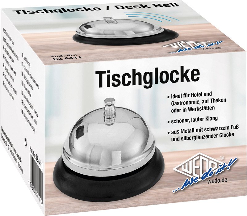 Wedo Tischglocke schwarz/silber Pic2