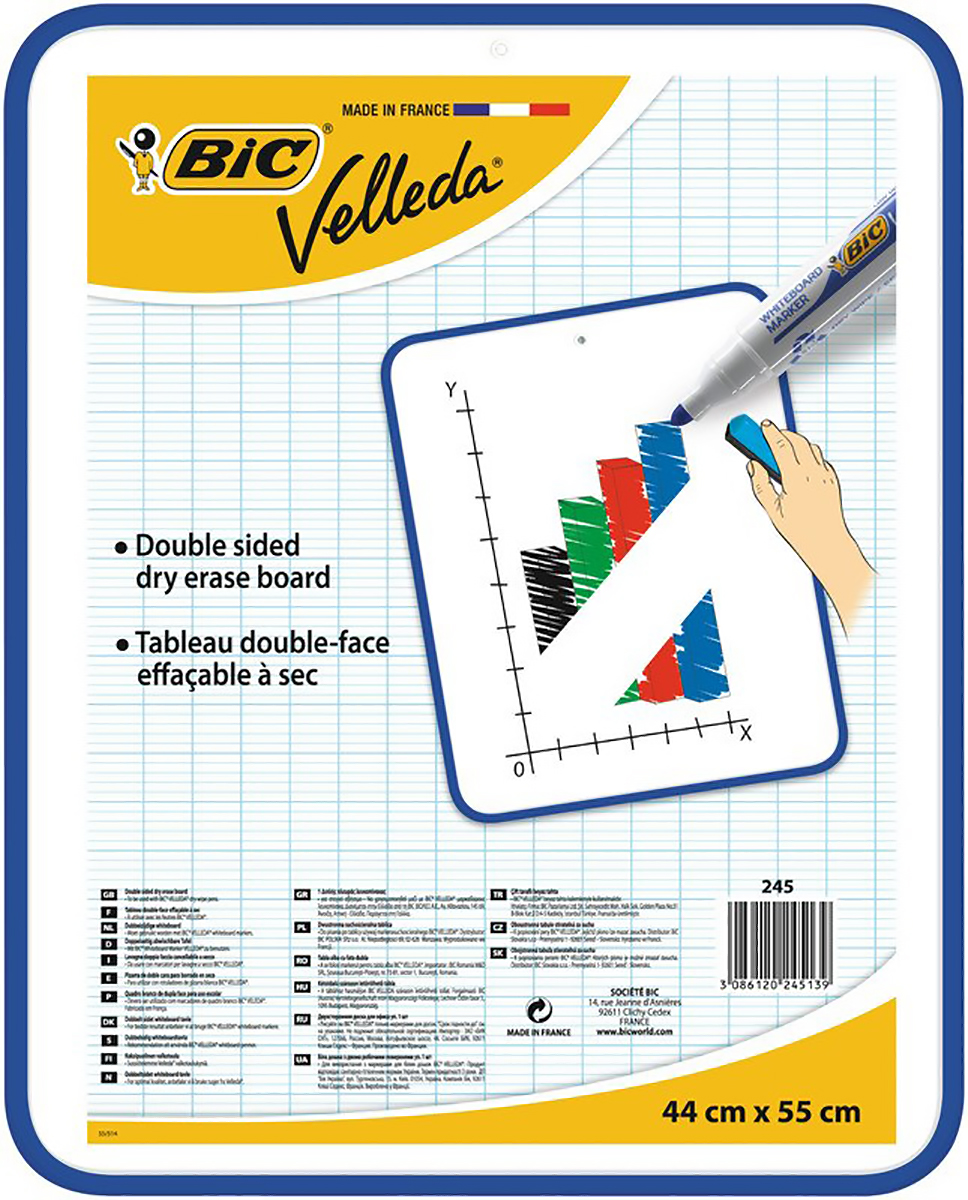 Bic Velleda Weisswandtafel 44x55cm Rahmen blau Pic1