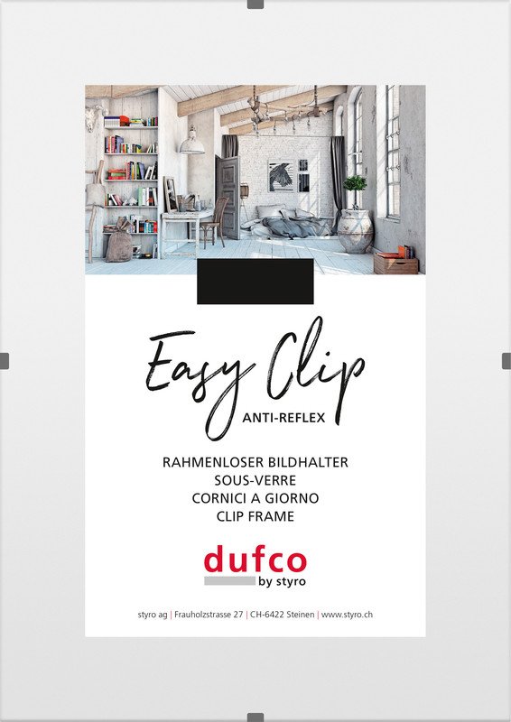 Dufco Wechselrahmen Easy Clip antiflex 70x100cm Pic1