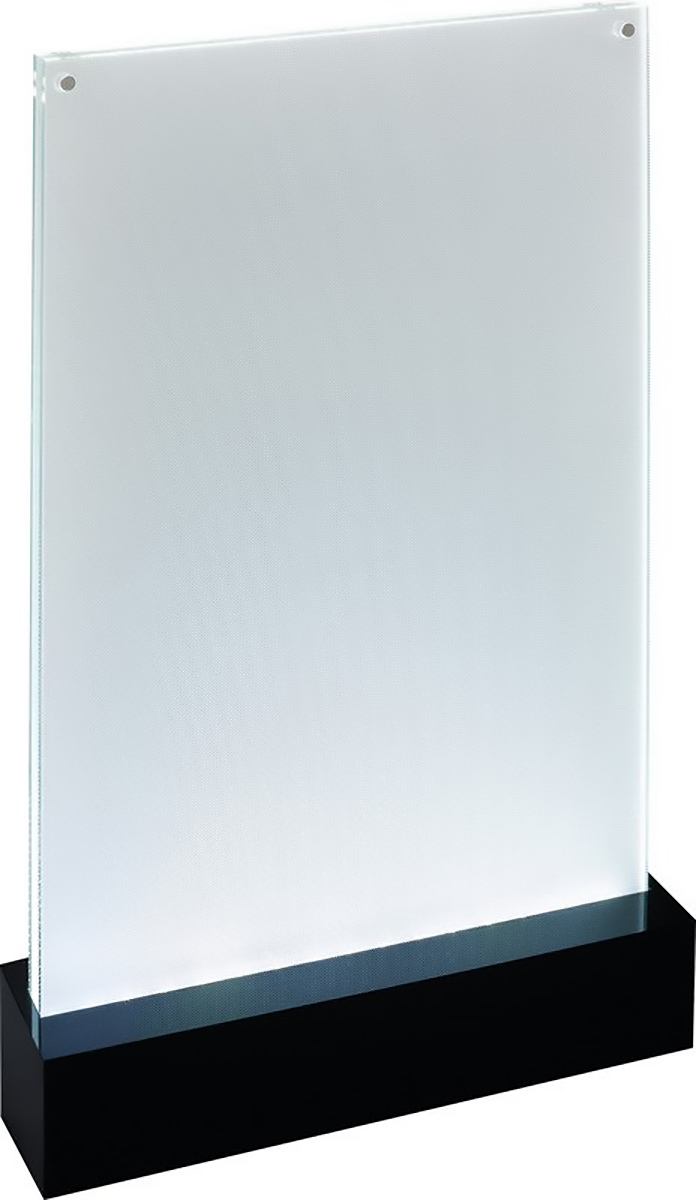 Sigel Tischaufsteller LED luminous A4 hoch Acryl Pic1