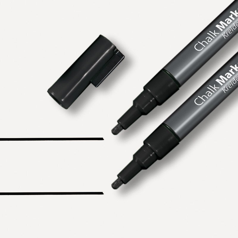 Sigel Kreidemarker Rund schw. 1-2mm à 2 Stück Pic2