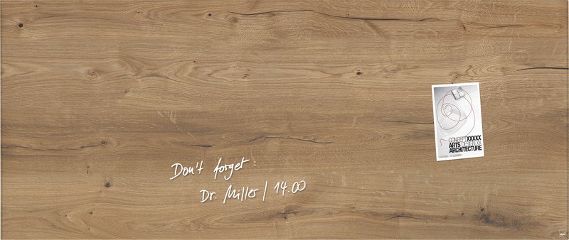 Sigel Glas-Magnetboard Natural-Wood 130x55cm Pic1