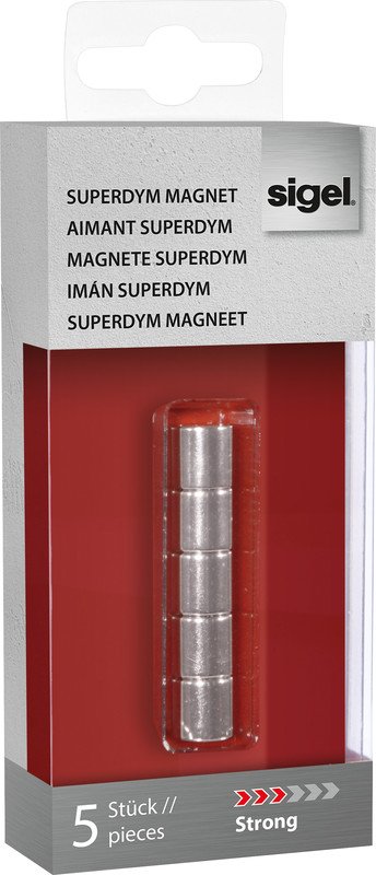 Sigel Magnetzylinder extrastark 10mm à 5 Stück Pic1