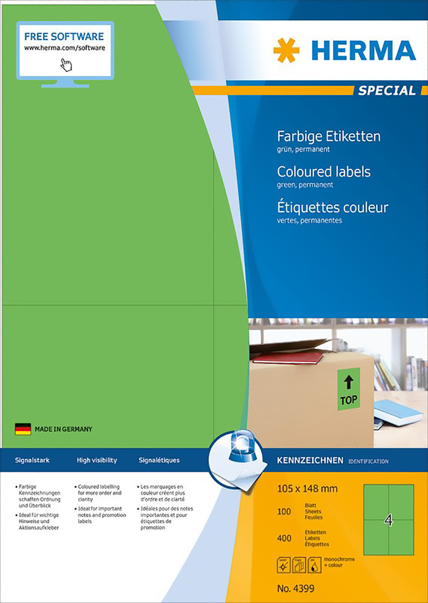 Herma Etiketten farbig 105x148mm à 100 Pic1
