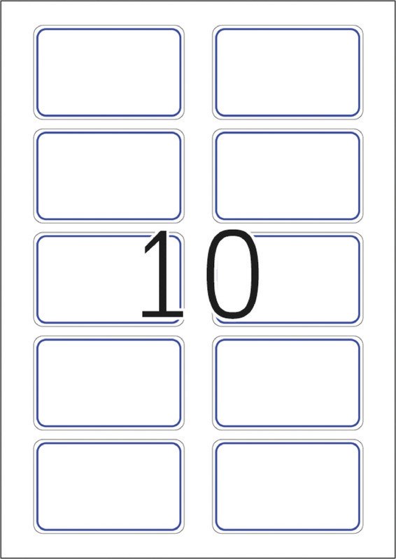 Herma Etiquettes badges/en textile 80x50mm blanc/bleu Pic2
