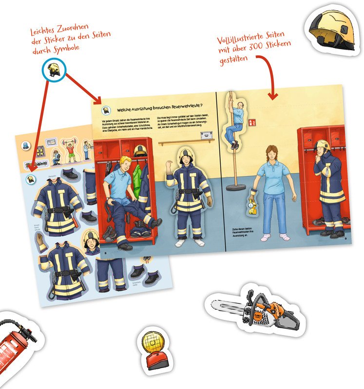 Ravensburger Stickerheft Feuerwehr Pic2