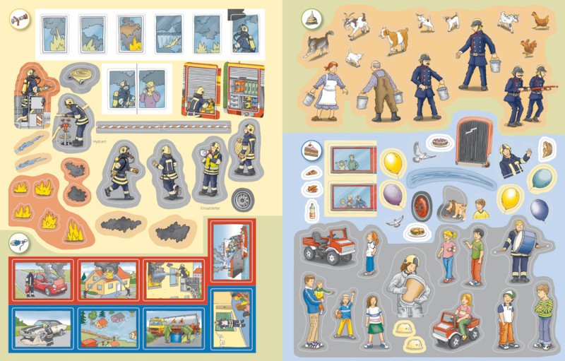 Ravensburger Stickerheft Feuerwehr Pic4