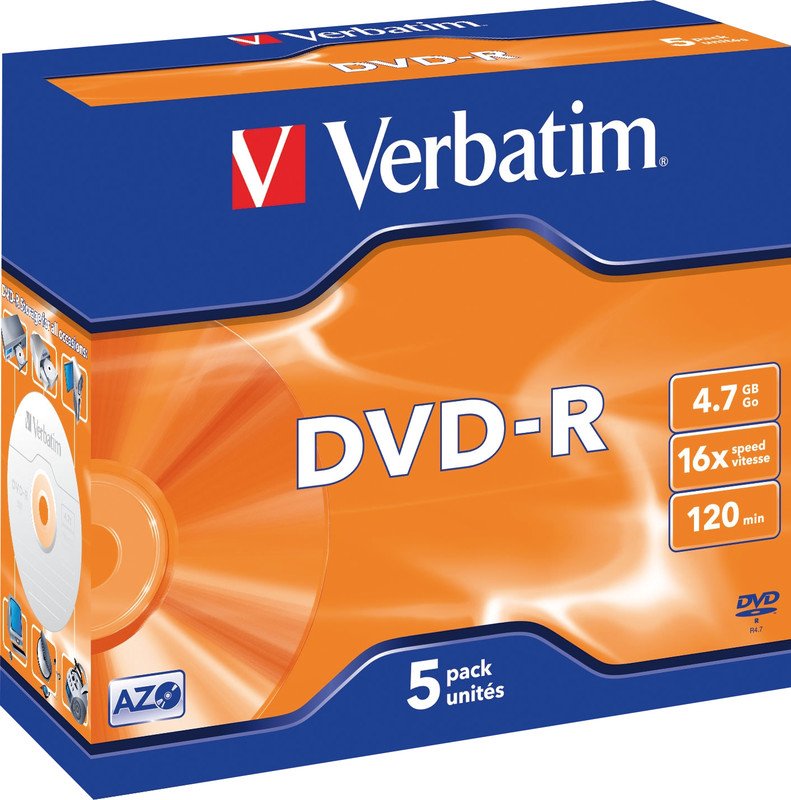 Verbatim DVD-R AZO 4.7GB/16x5er Jewel Case Pic1