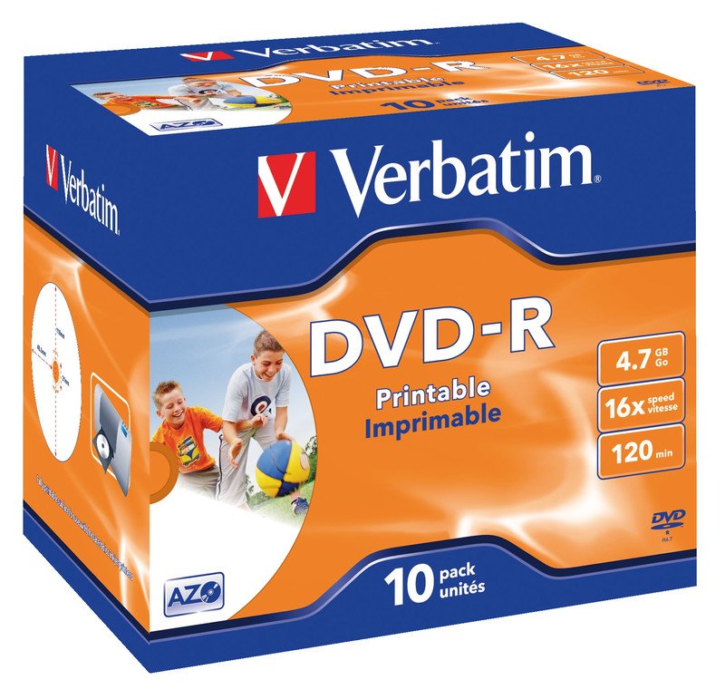 Verbatim DVD-R 4.7GB/16x10er Spindel Jewel Case Pri Pic1