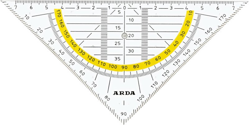Arda Geo-Dreieck 16cm mit gelbem Farbring Pic1