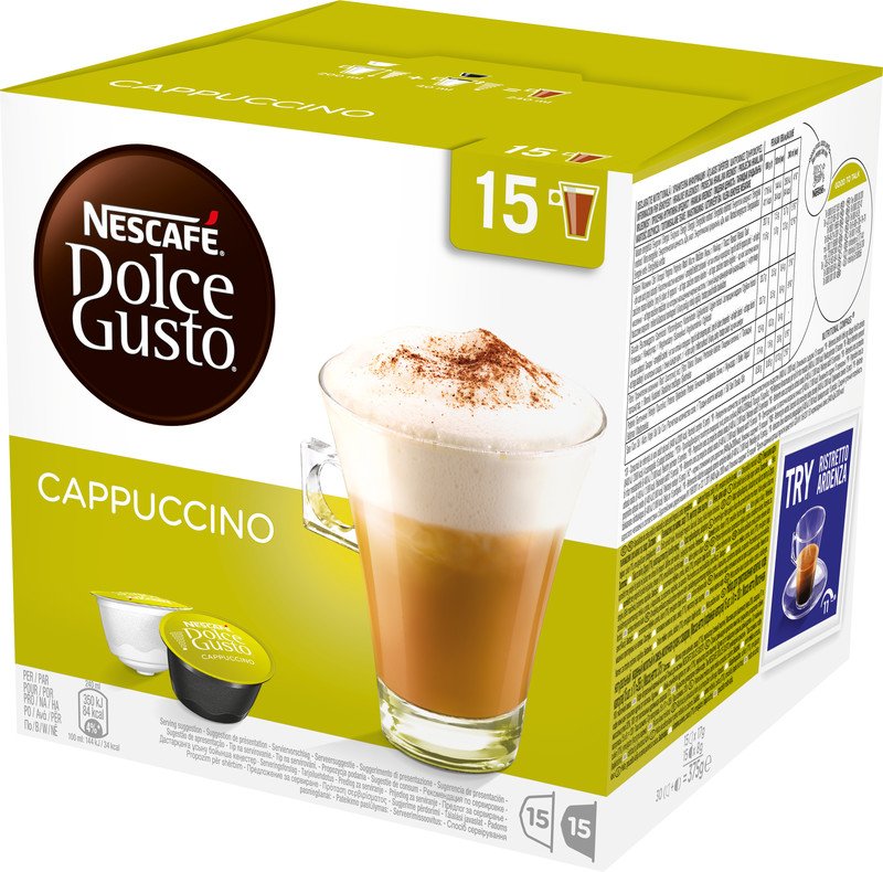 Capsules Dolce Gusto Capuccino Nescafé - Boîte de 15+15