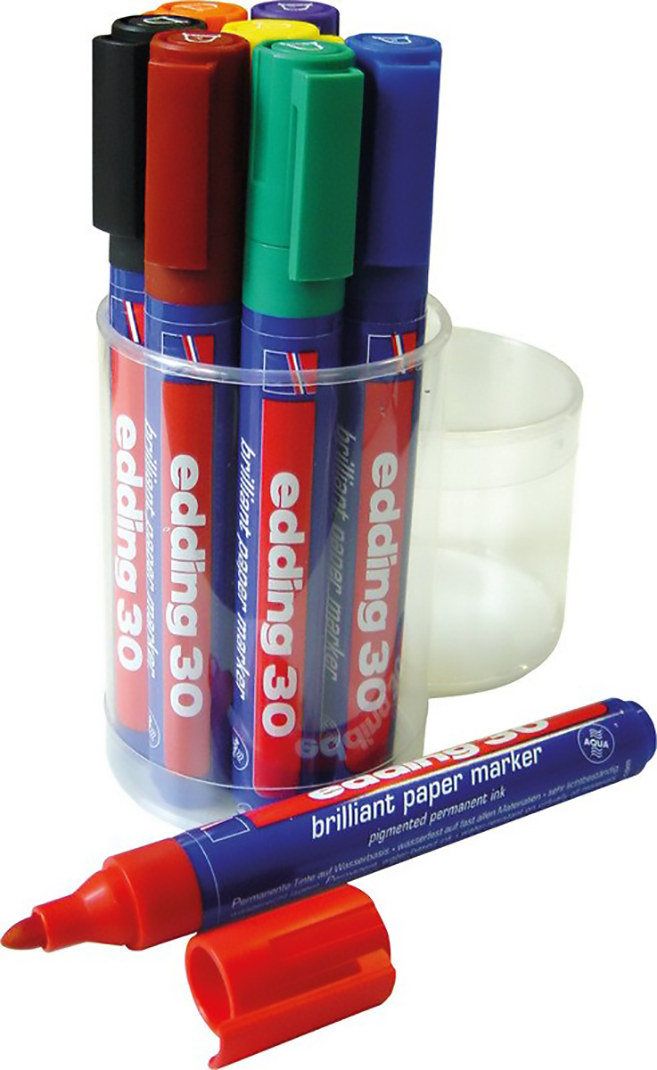 Edding Brilliant Paper Marker 30 1.5-3mm 8er Set Pic1