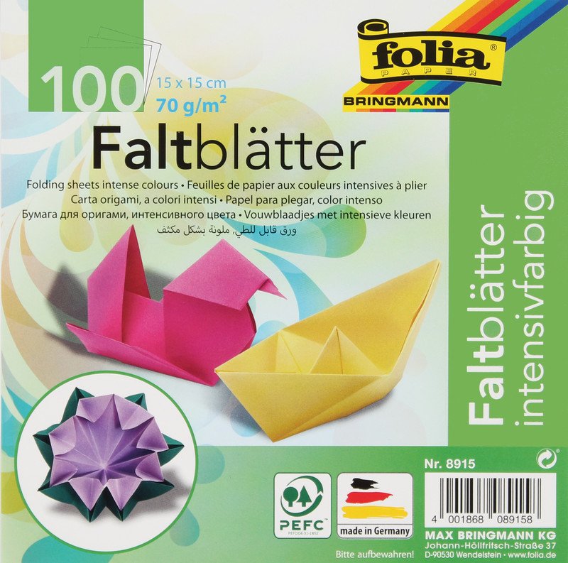 Folia Faltblätter Intensiv 150x150mm 70gr à 100 Pic1