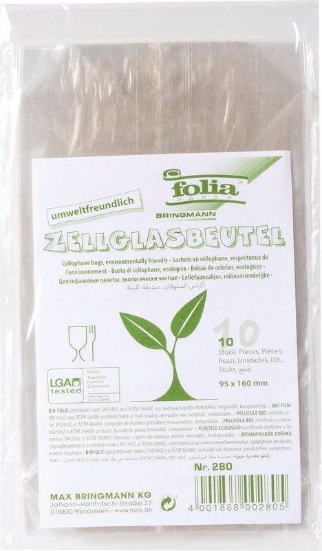 Folia Sachets en cellophane 95x160mm à 10 Pic1