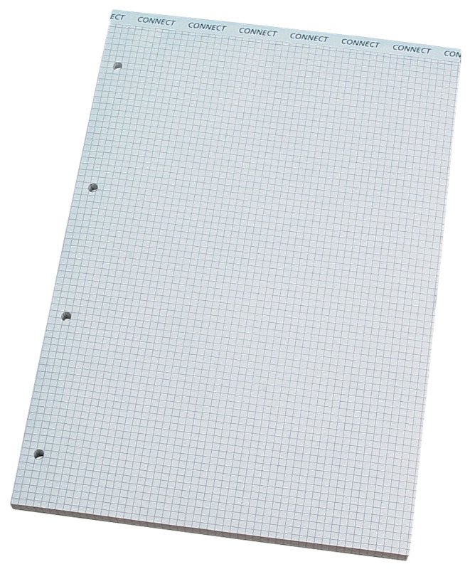 Connect bloc A4 quadrillé 4mm 4 trous 65g/m2 Pic1