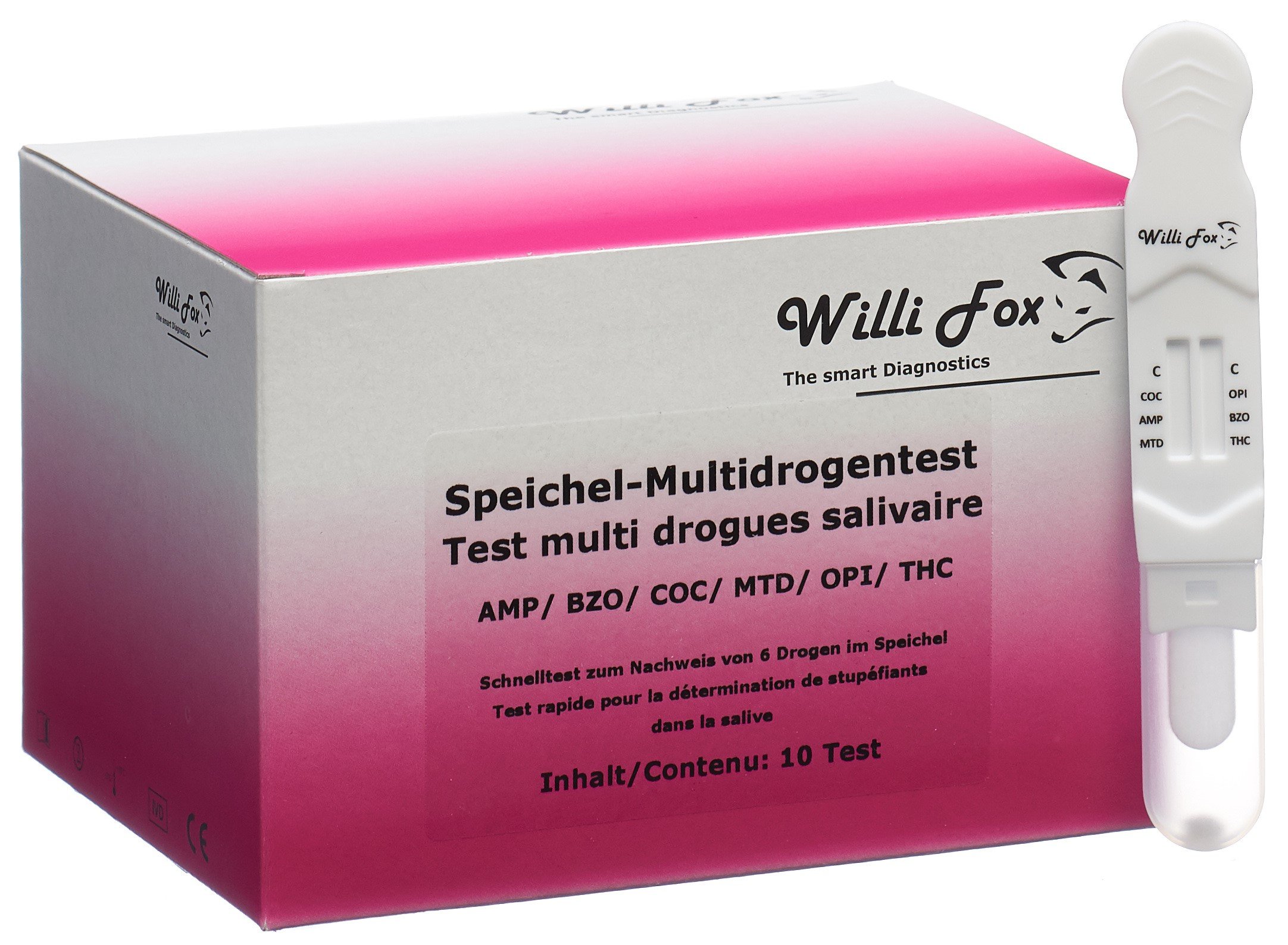 WILLI FOX Drogentest Multi 6 Partydrogen Speichel Pic1