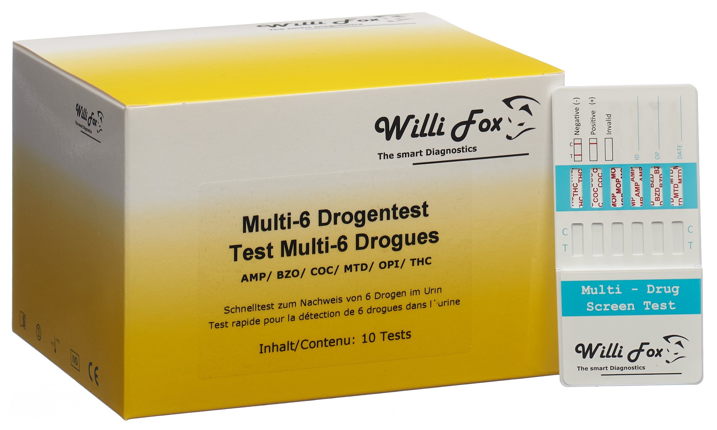 WILLI FOX Drogentest Multi 6 Drogen Urin Pic1