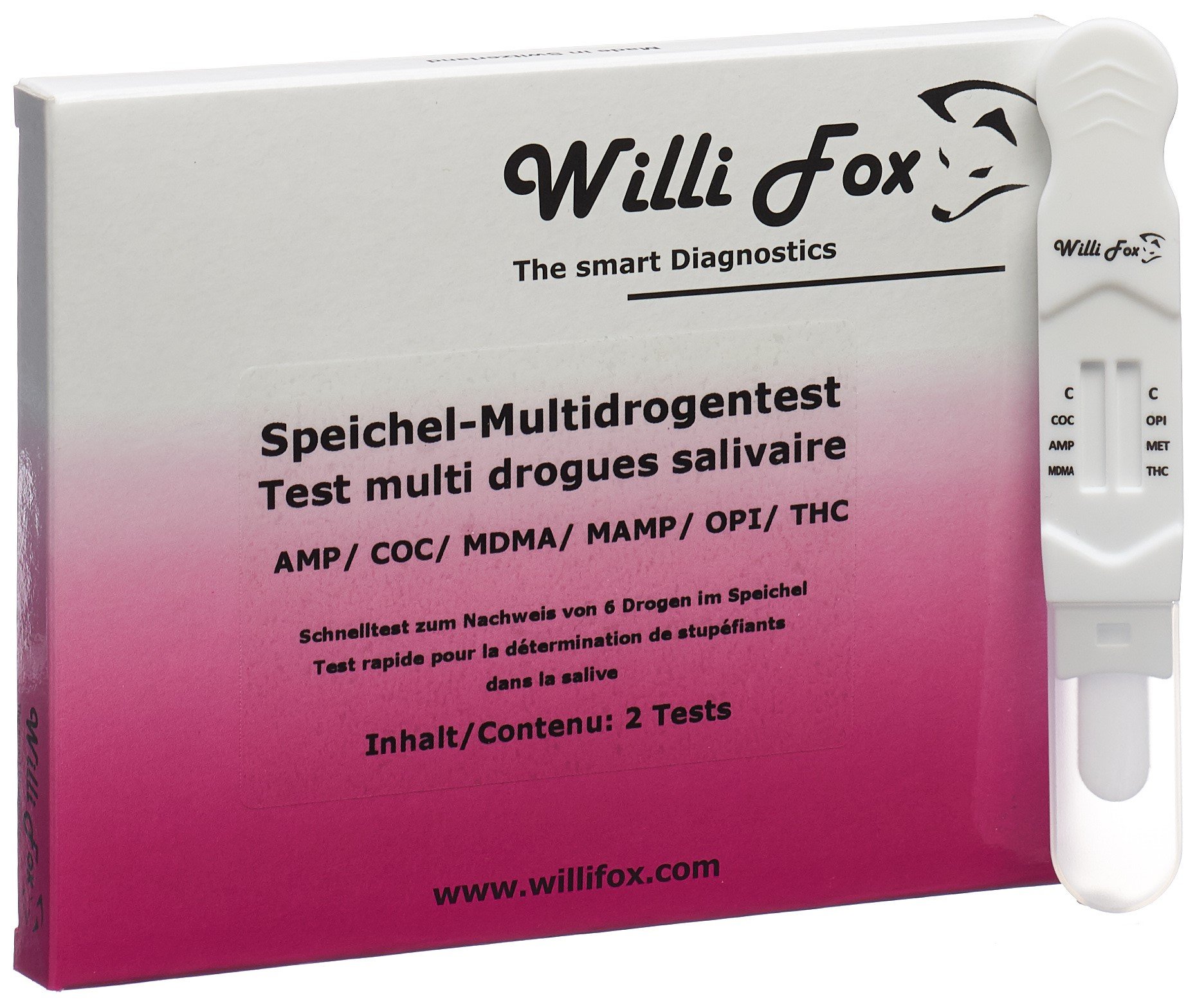 WILLI FOX Drogentest Multi 6 Drogen Speichel Pic1