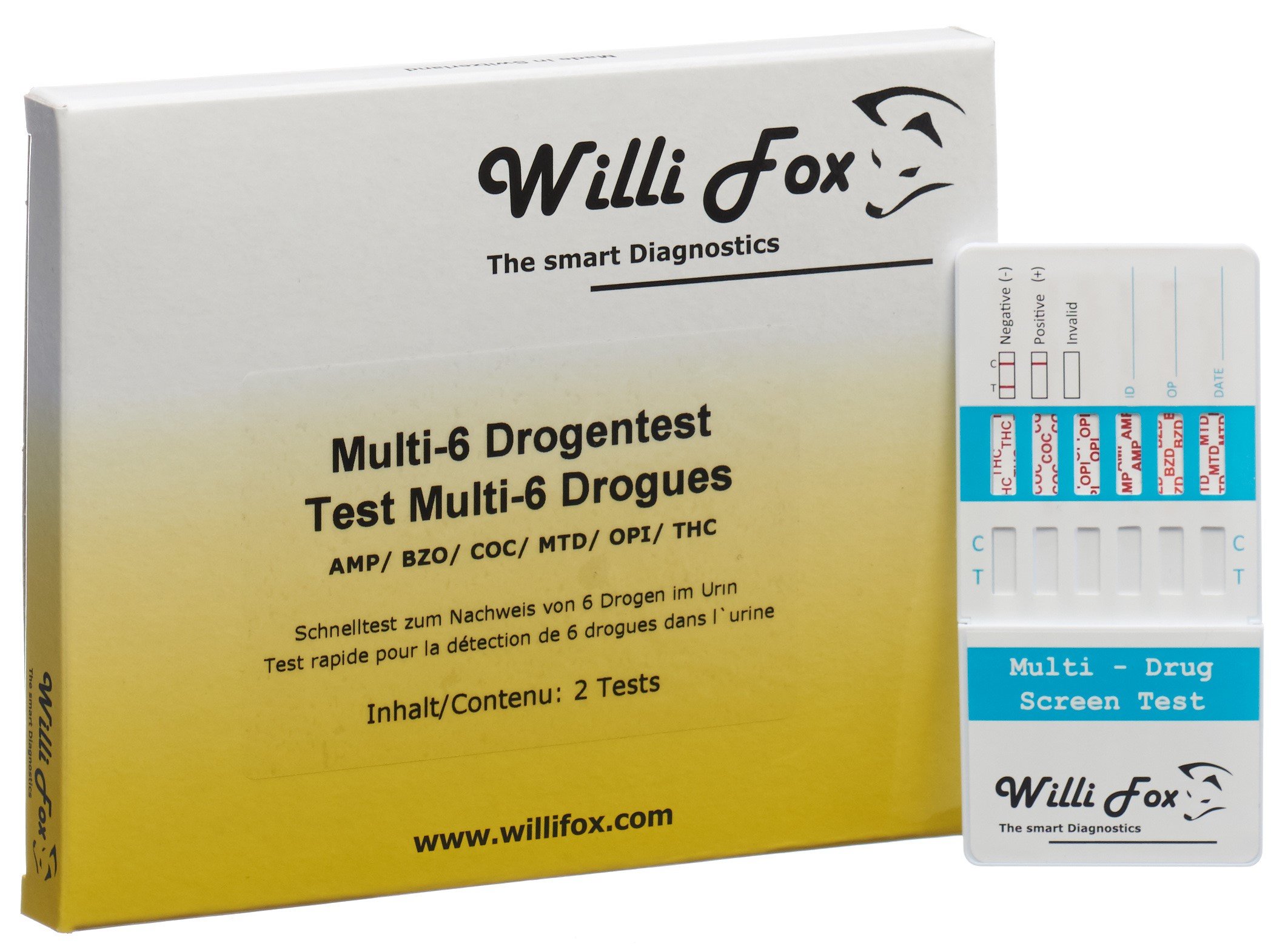 WILLI FOX test de drogue multi 6 paramètres urine Pic1
