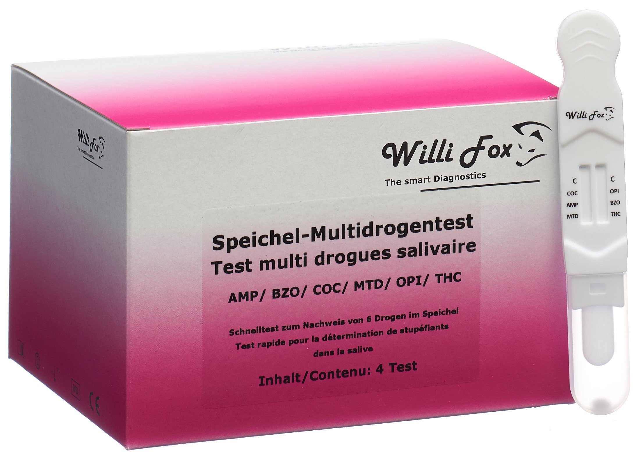 WILLI FOX Drogentest Multi 6 Partydrogen Speichel Pic1