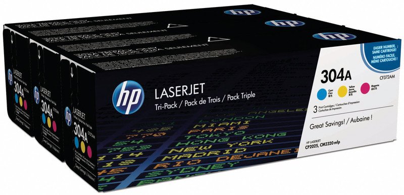 HP Toner 304A Multipack CMY Pic1