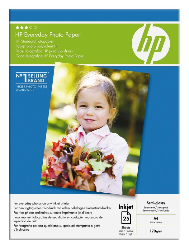 Hp Fotopapier Everyday 0gr A 25 Q54 Schnelle Lieferung
