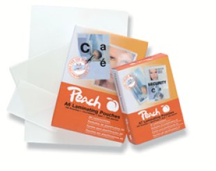 Peach Pochette de plastification A4 80 Microns brillant Pic1
