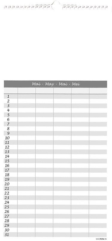 Folia Dauerkalender Familienplaner 23x49cm Pic2