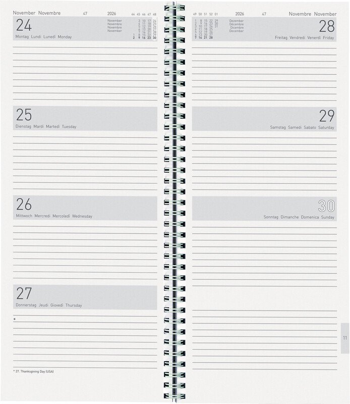 Biella Agenda commercial long Twist 2026 1S/2P bleu WireO Pic2
