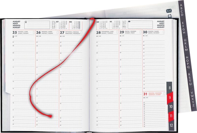 Biella agenda commercial Orario 2026 1S/2P noir Pic2