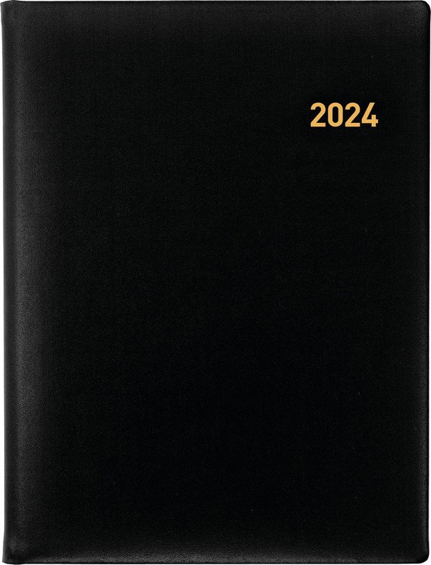 Biella Geschäftsagenda Orario 2024 1W/2S Leder schwarz Pic3