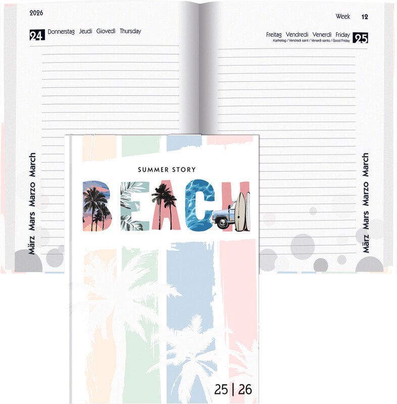 Biella Agenda scolaire 12x16.5cm 2026 1J/1P Pic1