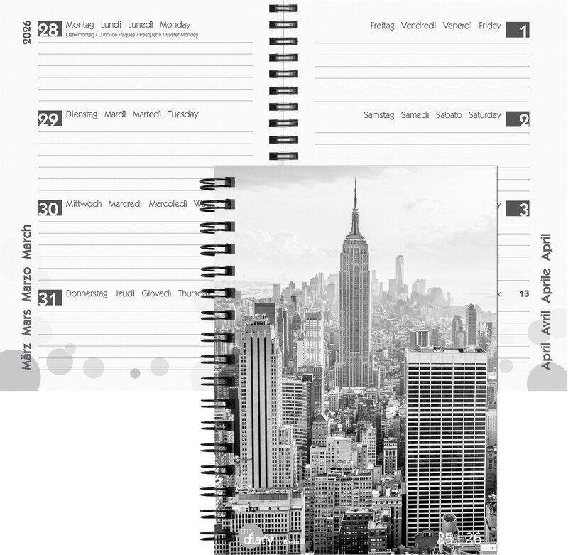 Biella Agenda scolaire 14.5x20.5cm 2026 1S/2P Wire-O Pic1