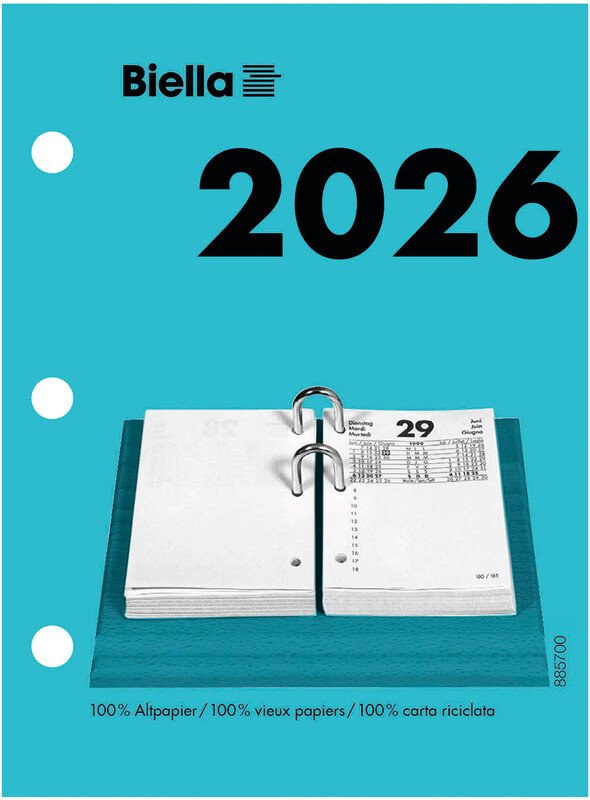 Biella Umlegeblock gelocht klein 2026 8 x 10,8 cm 1T/1S Pic3