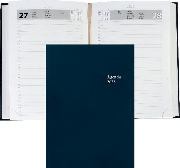 Simplex agenda commercial 2025 A5 1J/1P bleu Pic1