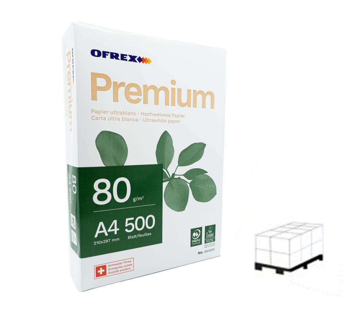 Ofrex Premium Papier A4 PEFC 80gr à 500 weiss Pic1