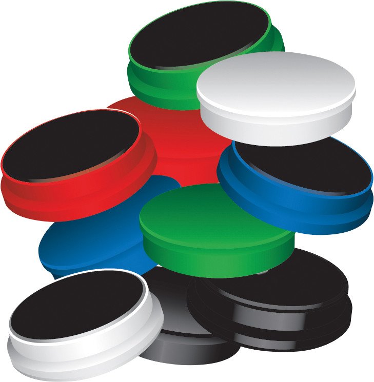 Connect Rundmagnete 10mm à 10 Stück schwarz Pic2